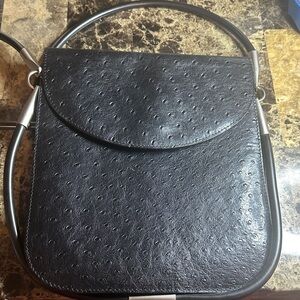 Elegant Black Leather Shoulder Bag